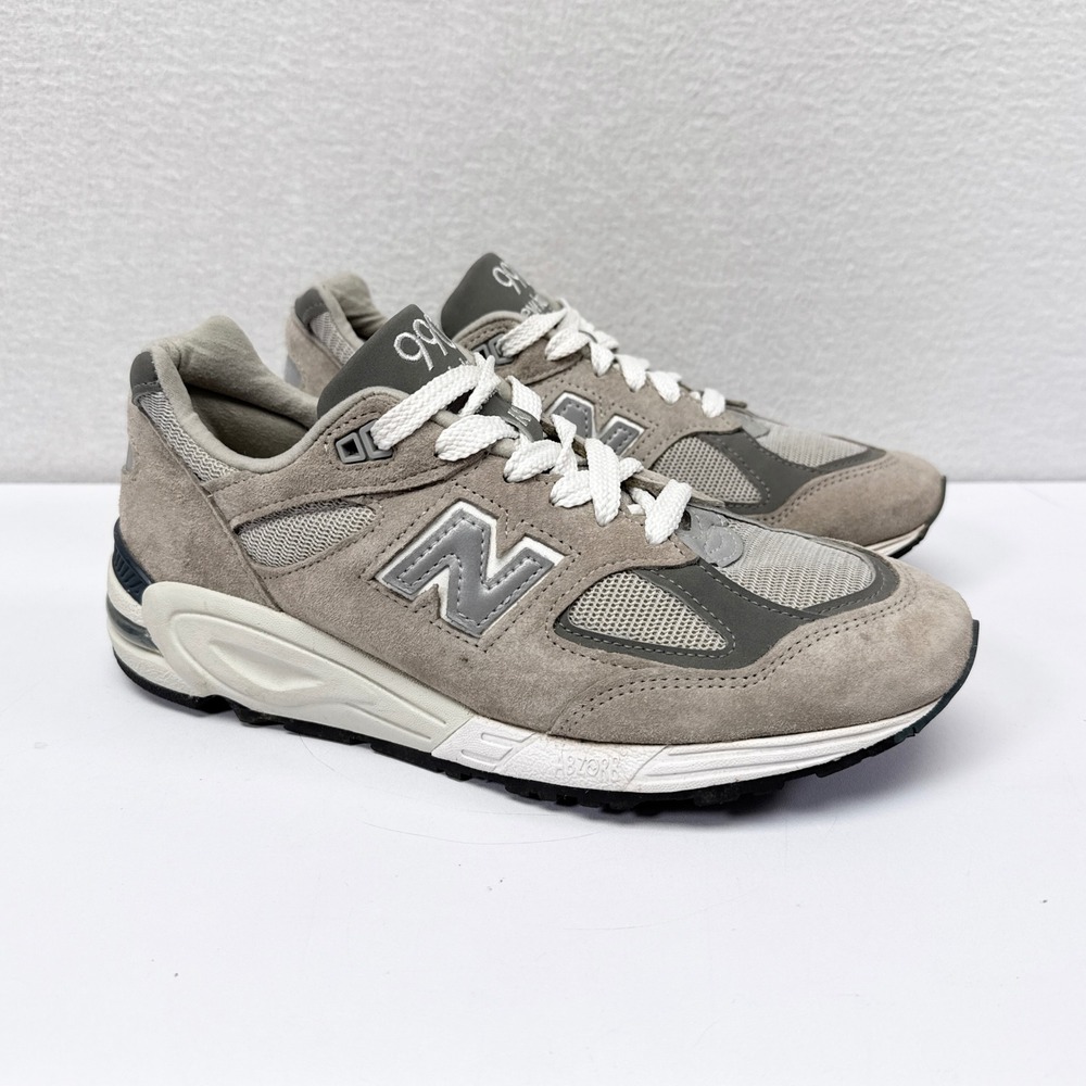 New Balance 990 v2 MiUSA Sneakers Mens Size 8 Gray Shoes Made in USA Casual